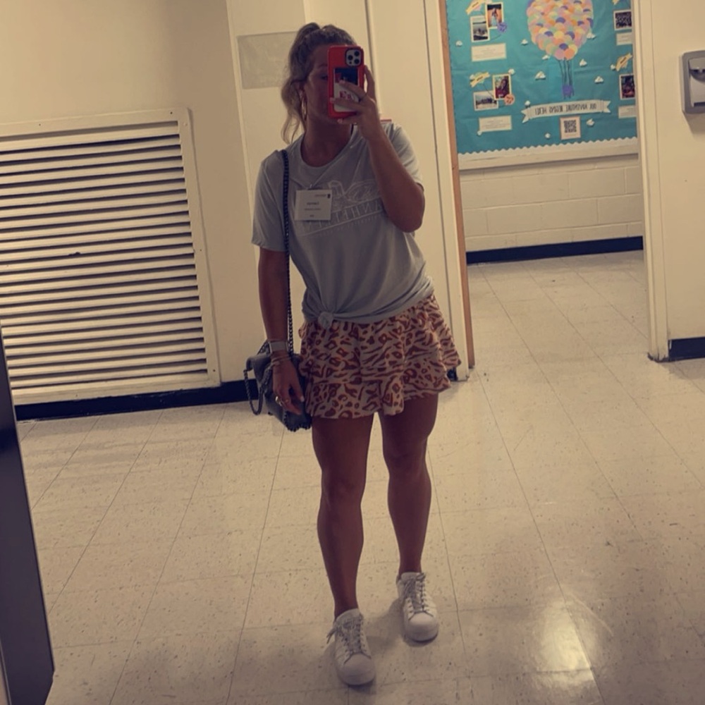 Aerie athletic leopard skirt